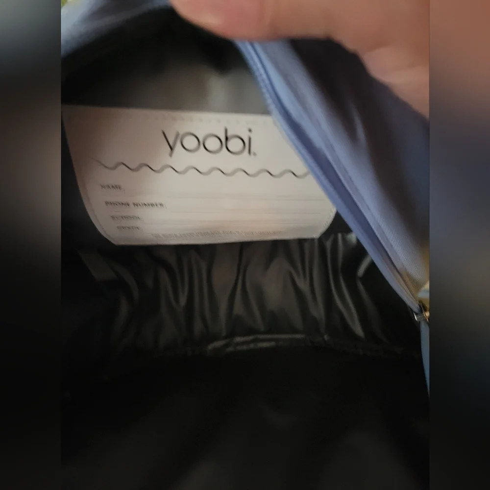 Yoobi Set Of 2 Holographic Silver Disco Smiley Lunch Bag